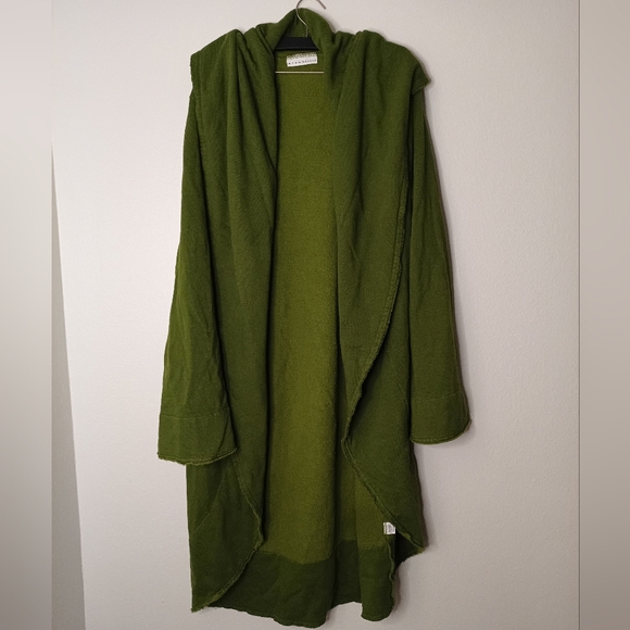bryn Walker Forest Green Women's Cardigan Lagenlook Forest Whimsy Boho Hippie - Picture 4 of 11